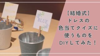 【結婚式】ドレスの色当てクイズに使うものをDIYしてみた！【Canva】【ファルベ】